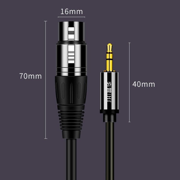 JINGHUA 3.5mm Male To XLR Female Microphone Cable Computer Mixer Audio Cable, Length: 3m - British D'sire