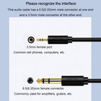 JINGHUA 3.5mm To 6.5mm Audio Cable Amplifier Guitar 6.35mm Cable, Length: 0.5m - British D'sire