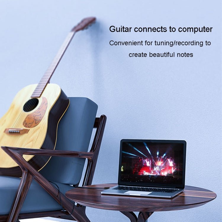 JINGHUA 3.5mm To 6.5mm Audio Cable Amplifier Guitar 6.35mm Cable, Length: 1.5m - British D'sire