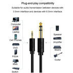 JINGHUA 3.5mm To 6.5mm Audio Cable Amplifier Guitar 6.35mm Cable, Length: 3m - British D'sire