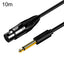 JINGHUA 6.5 Male To Female XLR Audio Cable 6.35 Three Core Balanced Microphone Mixer, Size: 10m(Black) - British D'sire