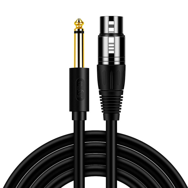 JINGHUA 6.5 Male To Female XLR Audio Cable 6.35 Three Core Balanced Microphone Mixer, Size: 1.5m(Black) Secondary image