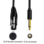 JINGHUA 6.5 Male To Female XLR Audio Cable 6.35 Three Core Balanced Microphone Mixer, Size: 3m(Black) - British D'sire