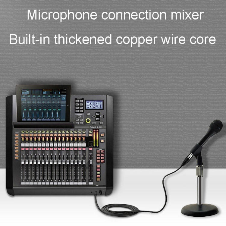 JINGHUA 6.5 Male To Female XLR Audio Cable 6.35 Three Core Balanced Microphone Mixer, Size: 3m(Black) - British D'sire