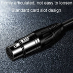 JINGHUA 6.5 Male To Female XLR Audio Cable 6.35 Three Core Balanced Microphone Mixer, Size: 3m(Black) - British D'sire