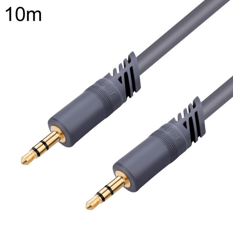 JINGHUA A240 3.5mm Male To Male Audio Cable Cell Phone Car Stereo Microphone Connection Wire, Size: 10m(Gray) - British D'sire Main image