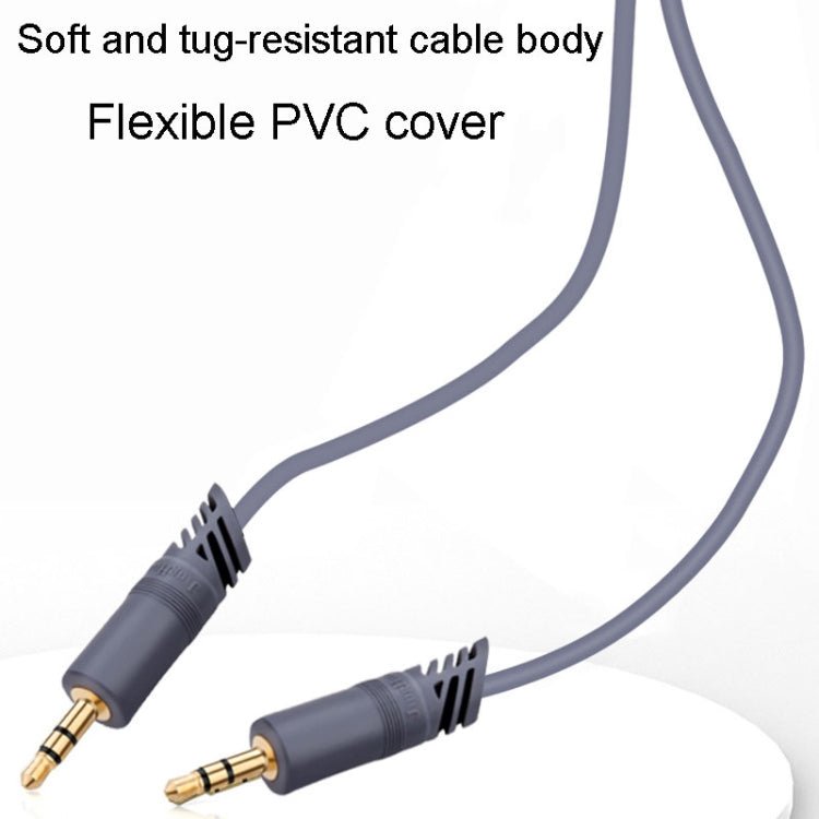 JINGHUA A240 3.5mm Male To Male Audio Cable Cell Phone Car Stereo Microphone Connection Wire, Size: 30m(Gray) Secondary image