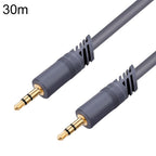 JINGHUA A240 3.5mm Male To Male Audio Cable Cell Phone Car Stereo Microphone Connection Wire, Size: 30m(Gray) - British D'sire