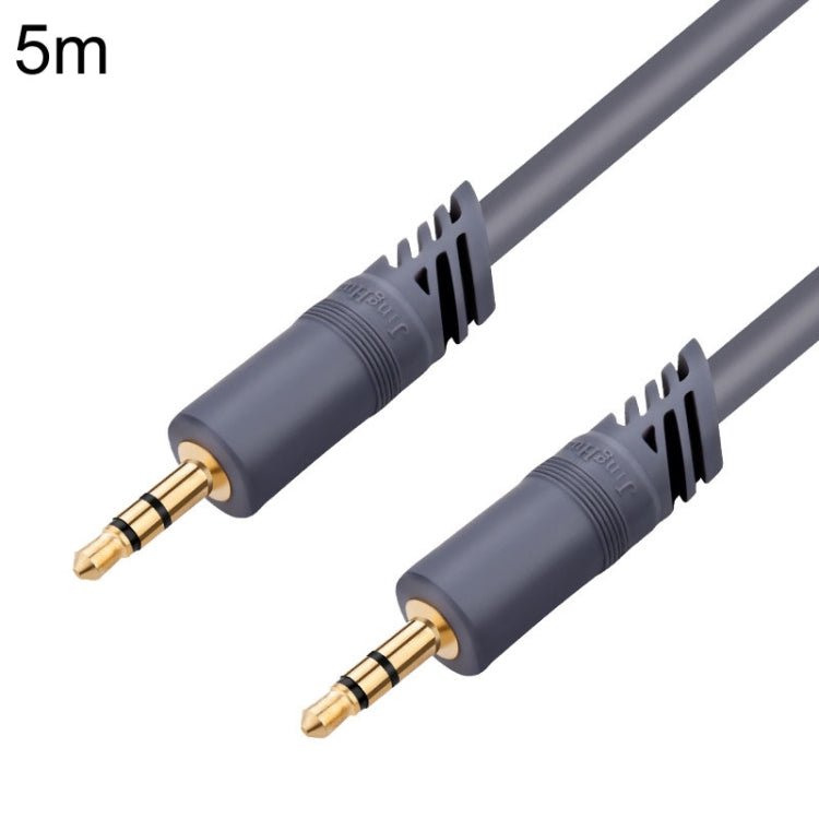 JINGHUA A240 3.5mm Male To Male Audio Cable Cell Phone Car Stereo Microphone Connection Wire, Size: 5m(Gray) - British D'sire Main image
