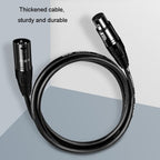JINGHUA Microphone Cable XLR Male To Female Balanced Cable Mixing Console Amplifier Audio Cable, Length: 10M - British D'sire