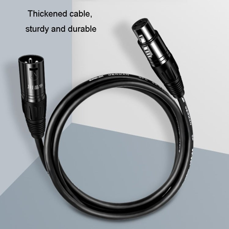 JINGHUA Microphone Cable XLR Male To Female Balanced Cable Mixing Console Amplifier Audio Cable, Length: 10M - British D'sire