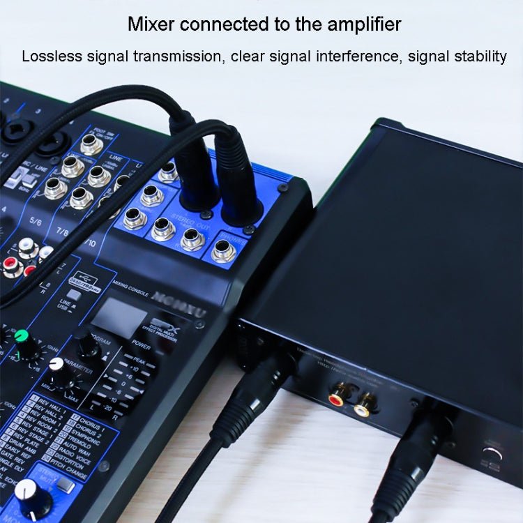 JINGHUA Microphone Cable XLR Male To Female Balanced Cable Mixing Console Amplifier Audio Cable, Length: 10M - British D'sire
