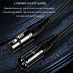 JINGHUA Microphone Cable XLR Male To Female Balanced Cable Mixing Console Amplifier Audio Cable, Length: 1.5M - British D'sire