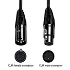 JINGHUA Microphone Cable XLR Male To Female Balanced Cable Mixing Console Amplifier Audio Cable, Length: 1.5M - British D'sire