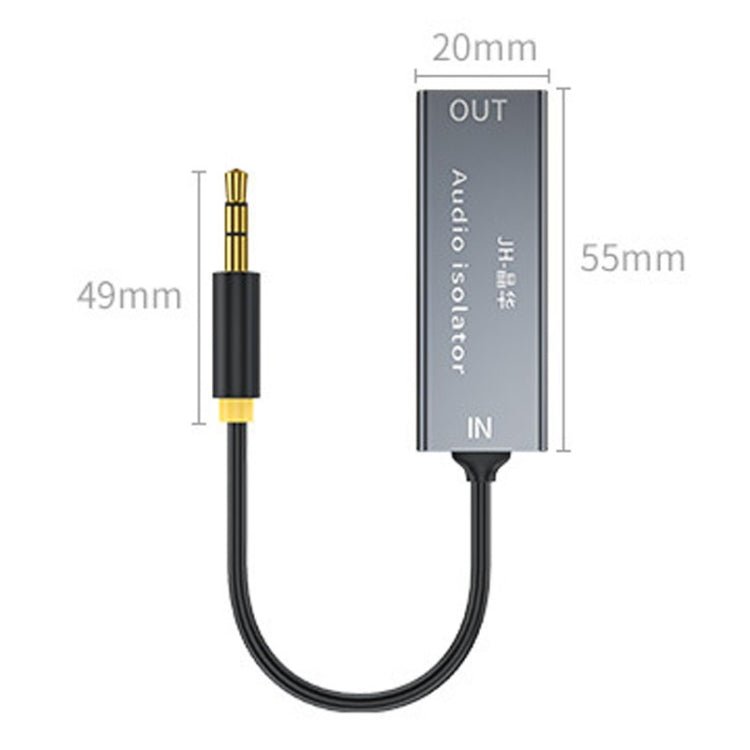 JINGHUA Z100 3.5mm Audio Isolator Car AUX Noise Reduction And Anti - Interference Sound Filtering(Black Gray) - British D'sire