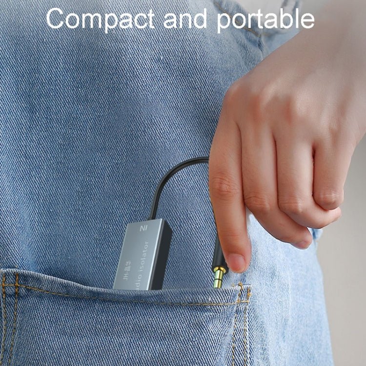 JINGHUA Z100 3.5mm Audio Isolator Car AUX Noise Reduction And Anti - Interference Sound Filtering(Black Gray) - British D'sire