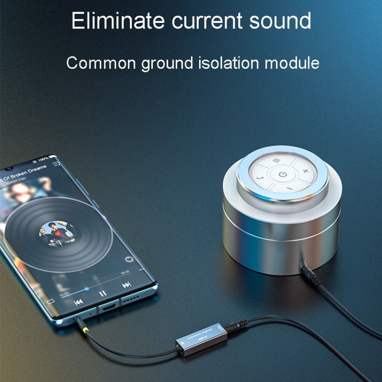 JINGHUA Z100 3.5mm Audio Isolator Car AUX Noise Reduction And Anti - Interference Sound Filtering(Black Gray) - British D'sire