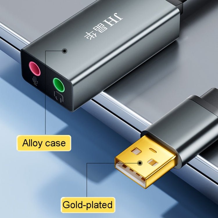 JINGHUA Z169A USB To AV Sound Card With Cable Converter Computer Host To 3.5 Audio Port Adapter - British D'sire
