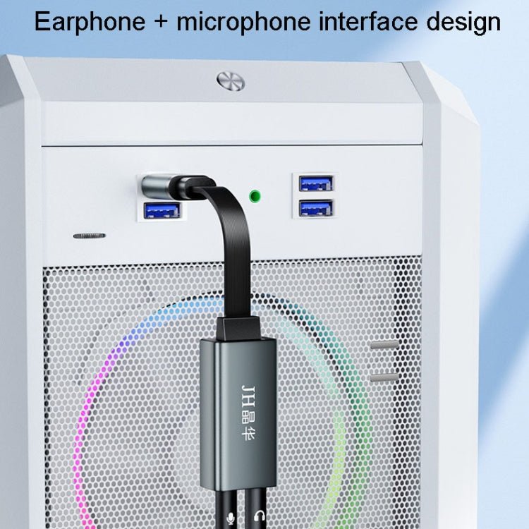 JINGHUA Z169A USB To AV Sound Card With Cable Converter Computer Host To 3.5 Audio Port Adapter - British D'sire