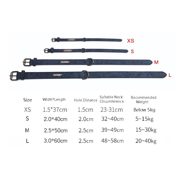 JINMAOHOU Dogs Double - Layer Leather Collar, Specification: L 59x3.2cm(Brown) - British D'sire