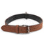 JINMAOHOU Dogs Double - Layer Leather Collar, Specification: L 59x3.2cm(Brown) - British D'sire