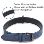 JINMAOHOU Dogs Double - Layer Leather Collar, Specification: M 49x2.7cm(Khaki) - British D'sire