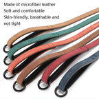 JINMAOHOU Dogs Double - Layer Leather Collar, Specification: M 49x2.7cm(Khaki) - British D'sire
