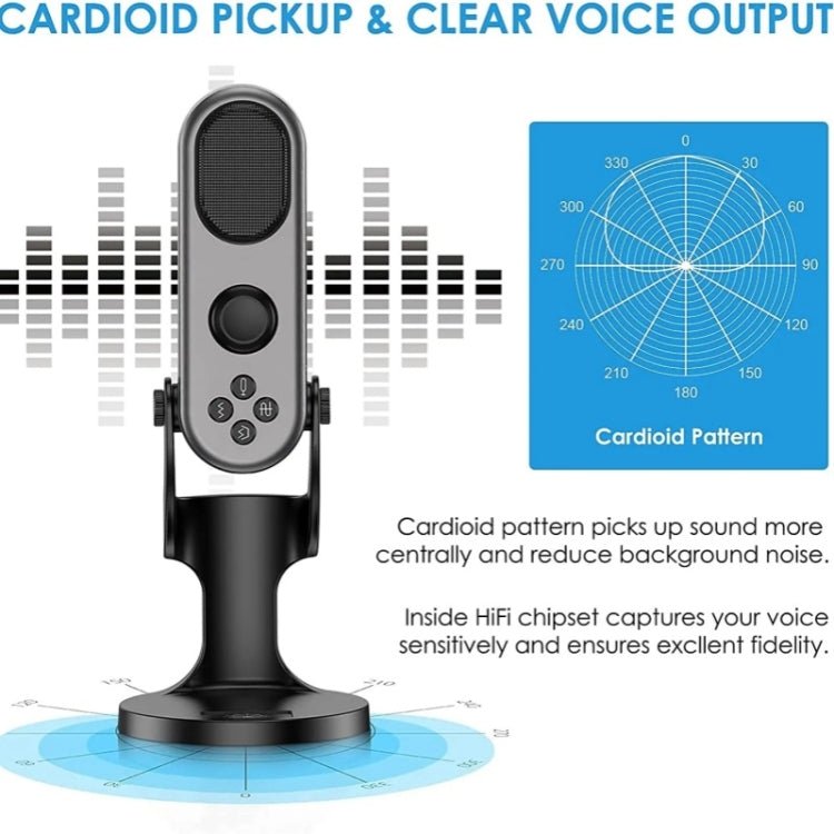 JMARY MC-PW7 USB Desktop Cardioid Noise Reduction Microphone Secondary image