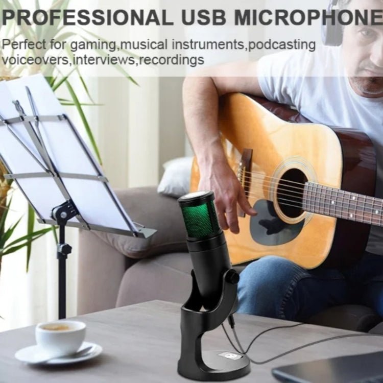 JMARY MC - PW9 USB Cable Microphone Voice Recording Tool RGB Light - British D'sire