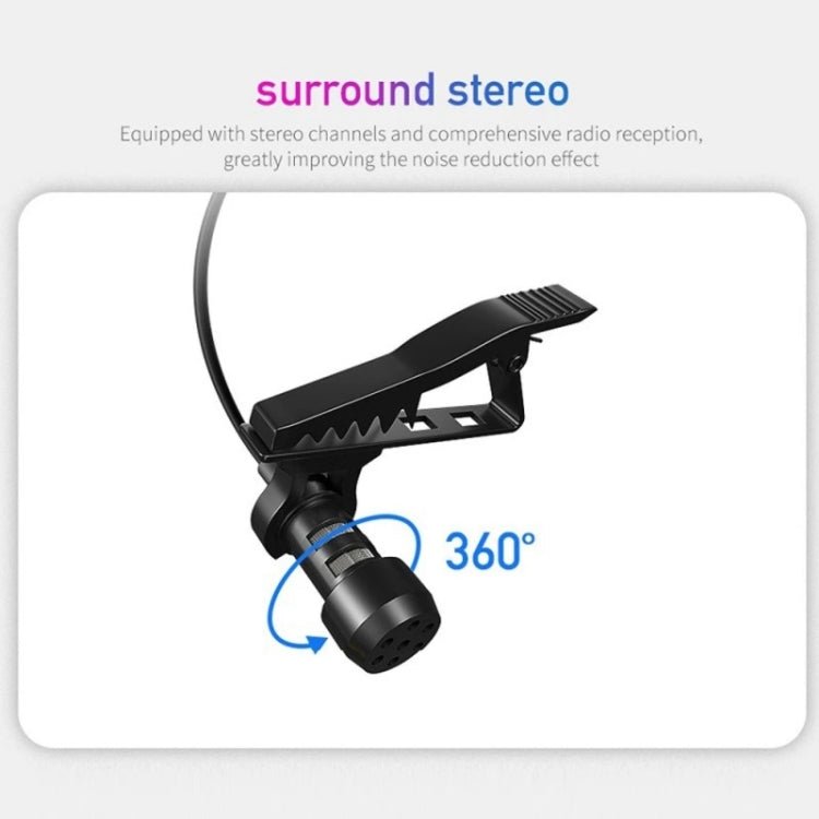 JMARY MC-R2 Interview Video Recording Mic Lavalier Type-C Port Wired Microphone, Length: 2m Secondary image