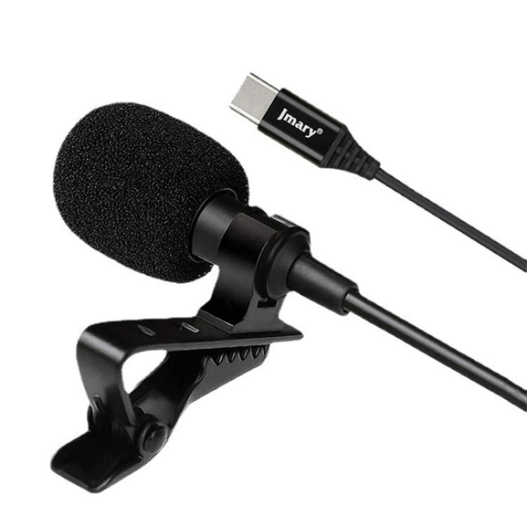 JMARY MC - R2 Interview Video Recording Mic Lavalier Type - C Port Wired Microphone, Length: 2m - British D'sire Main image