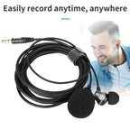JMARY MC - R5 Lavalier 3.5mm Port Wired Microphone With Sound Monitoring Earphone, Length: 3m - British D'sire