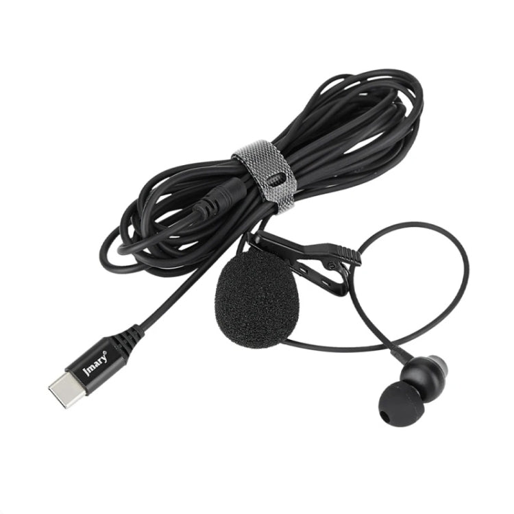 JMARY MC-R6 Lavalier Type-C Port Wired Microphone With In-ear Earphone, Length: 3m Secondary image