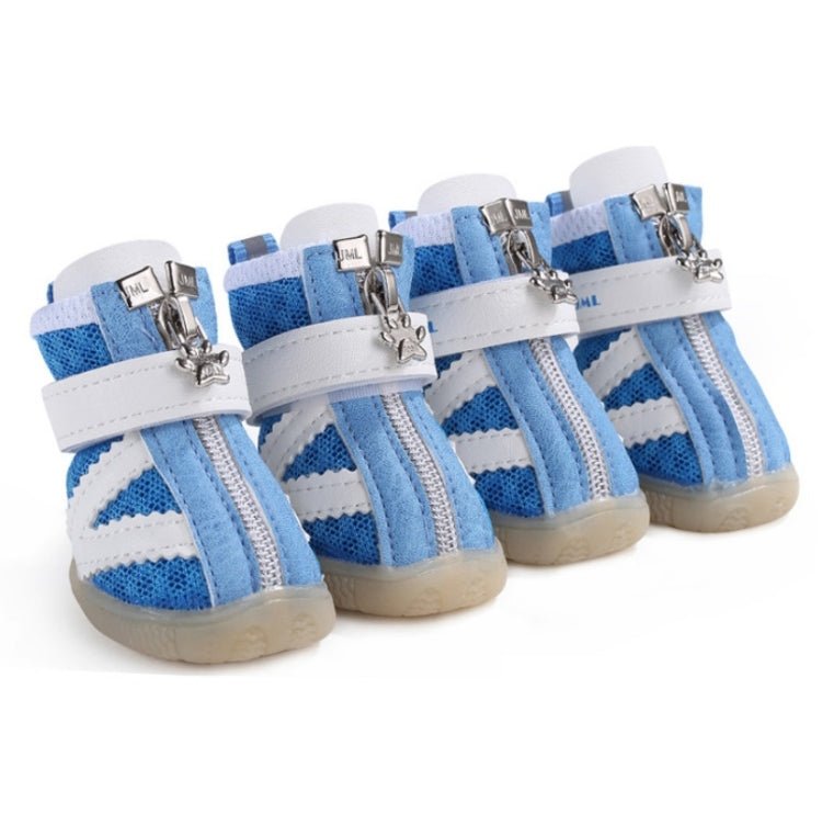 JML Pet Sports Shoes Non - Slip Wear - Resistant Comfortable Breathable Dog Shoes, Size: 1(Blue) - British D'sire