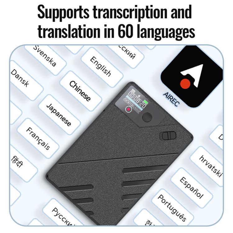 JNN A5 OLED Display Smart AI Magnetic Recorder Support APP Control, Memory:32GB(Black) - British D'sire