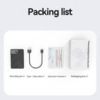 JNN A5 OLED Display Smart AI Magnetic Recorder Support APP Control, Memory:32GB(Black) - British D'sire