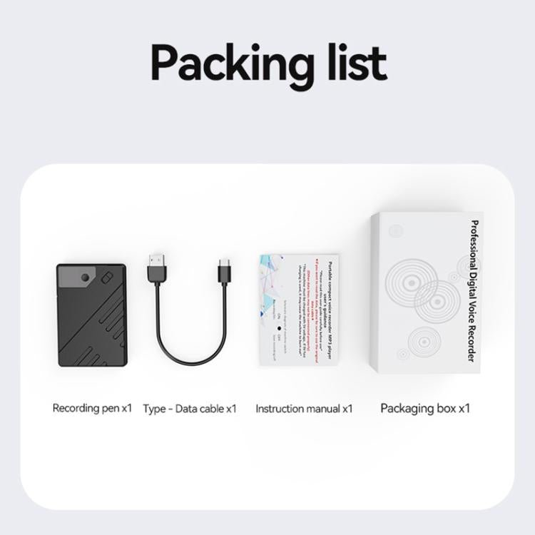 JNN A5 OLED Display Smart AI Magnetic Recorder Support APP Control, Memory:32GB(Black) - British D'sire