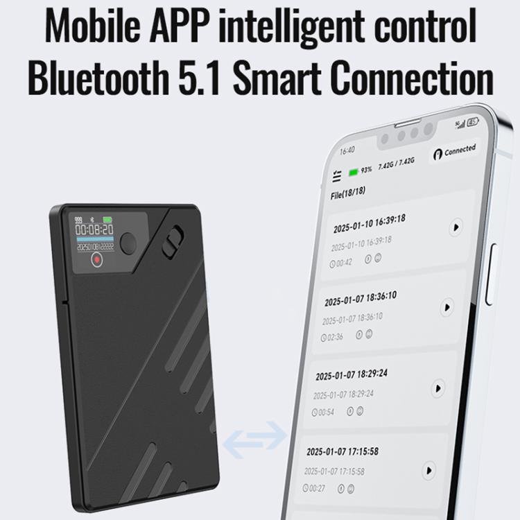 JNN A5 OLED Display Smart AI Magnetic Recorder Support APP Control, Memory:32GB(Black) - British D'sire