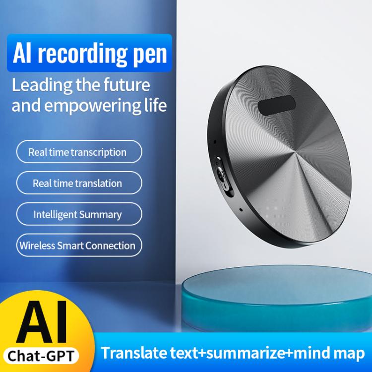 JNN A6 Portable Smart AI Magnetic Recorder Support APP Control, Memory:32GB(Black) - British D'sire