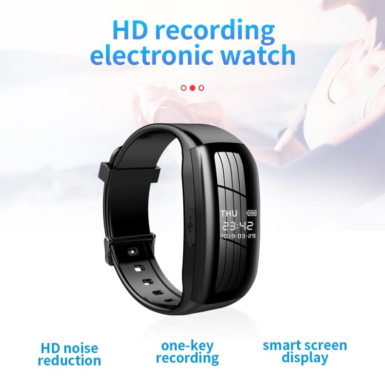 JNN C5 HD Noise Reduction Smart Recording Electronic Bracelet, Capacity:8GB - British D'sire