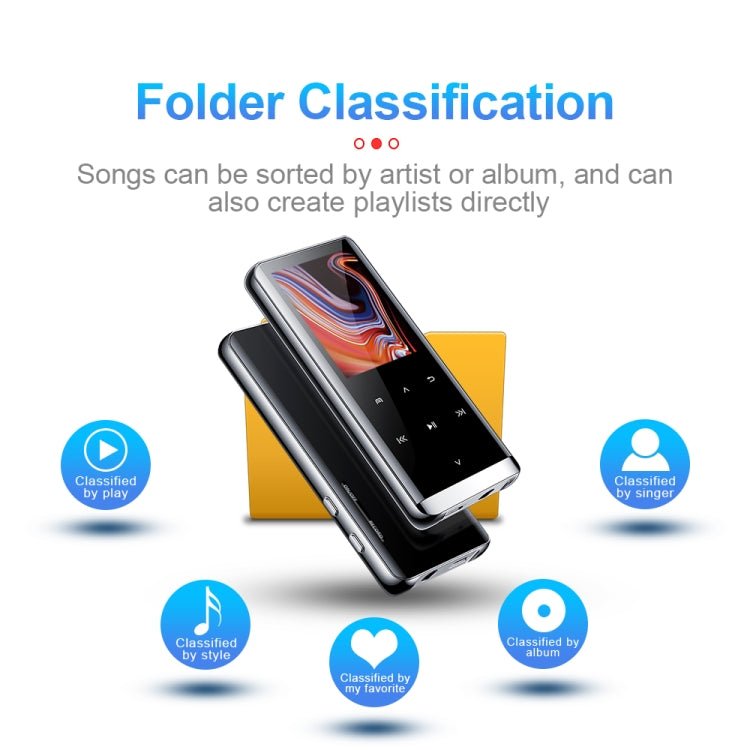 JNN M13 1.8 Inch LCD Screen Touch HiFi MP3 Player, Memory:16GB(With Bluetooth) - MP3 player - British D'sire