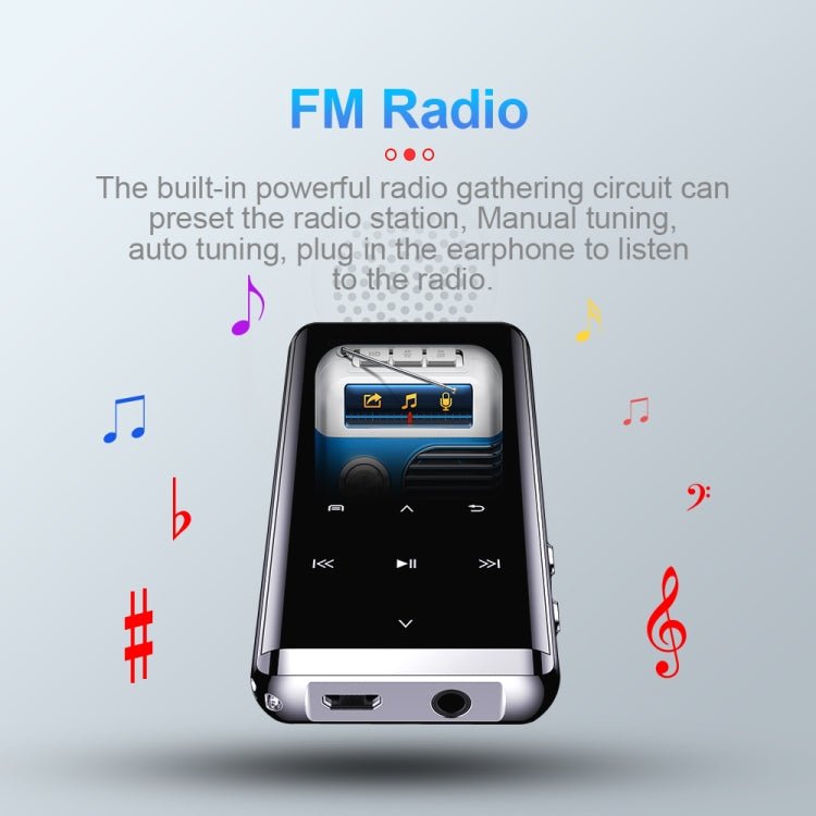 JNN M13 1.8 Inch LCD Screen Touch HiFi MP3 Player, Memory:16GB(With Bluetooth) - MP3 player - British D'sire