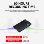 JNN M2 Ultra - thin HD Noise Reduction Intelligent Control Voice Voice Recorder, Capacity:16GB(Black) - British D'sire
