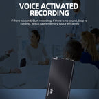JNN M2 Ultra - thin HD Noise Reduction Intelligent Control Voice Voice Recorder, Capacity:16GB(Black) - British D'sire