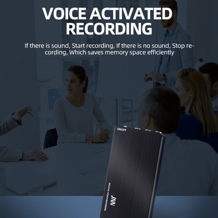 JNN M2 Ultra - thin HD Noise Reduction Intelligent Control Voice Voice Recorder, Capacity:16GB(Black) - British D'sire