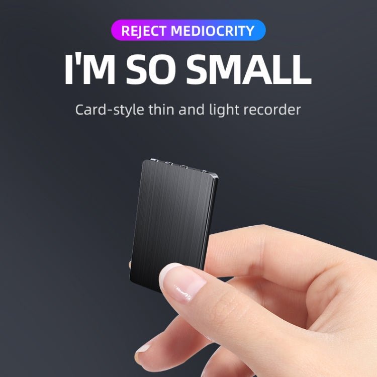 JNN M2 Ultra - thin HD Noise Reduction Intelligent Control Voice Voice Recorder, Capacity:4GB(Black) - British D'sire