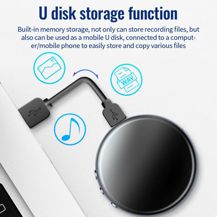 JNN M29 Portable Noise Reduction Smart Voice Control Magnetic Recorder, Memory:16GB - British D'sire