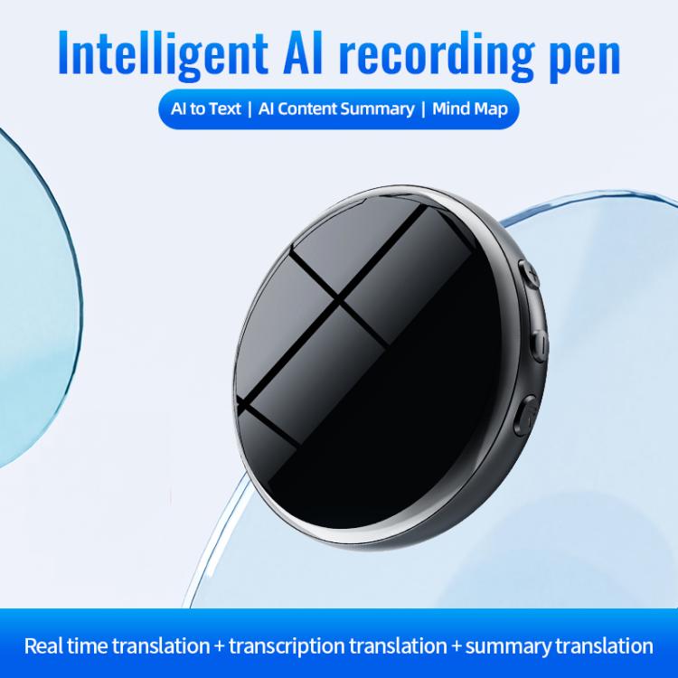 JNN M29A Portable Smart AI Magnetic Recorder Support APP Control, Memory:128GB(Black) - British D'sire