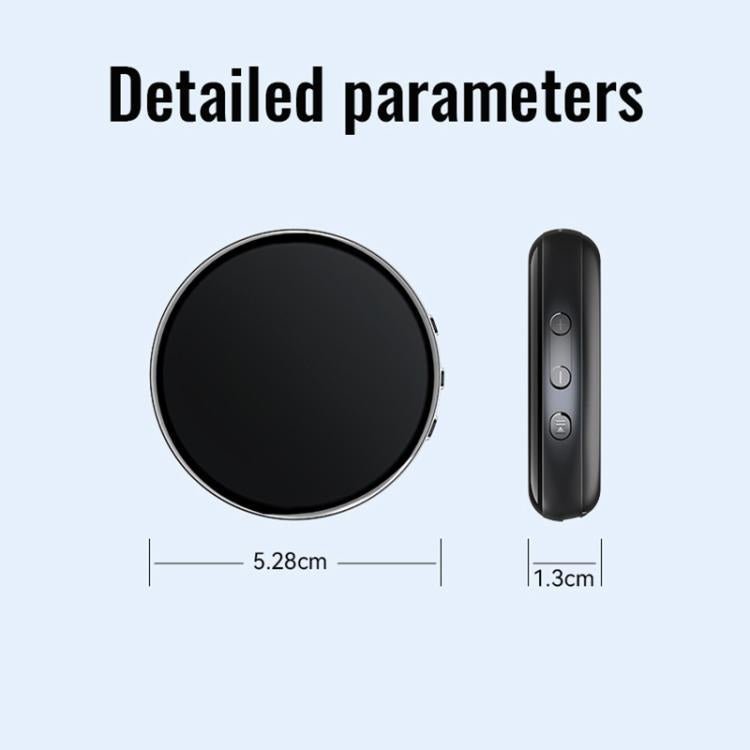 JNN M29A Portable Smart AI Magnetic Recorder Support APP Control, Memory:128GB(Black) - British D'sire