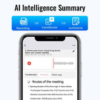JNN M29A Portable Smart AI Magnetic Recorder Support APP Control, Memory:128GB(Black) - British D'sire